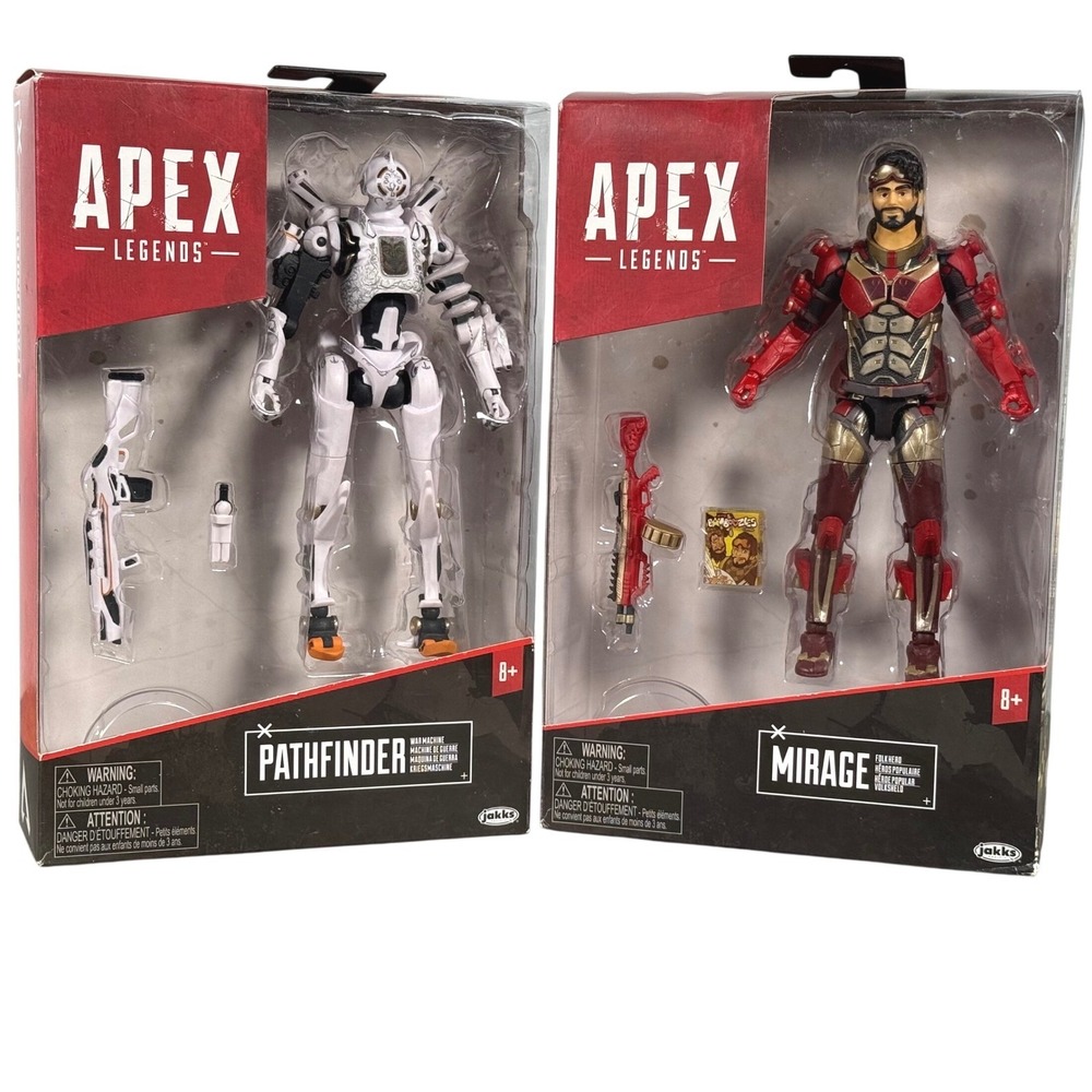 Jakks Apex Legends Mirage Folk Hero Pathfinder War Machine 6" Figures 2023 China